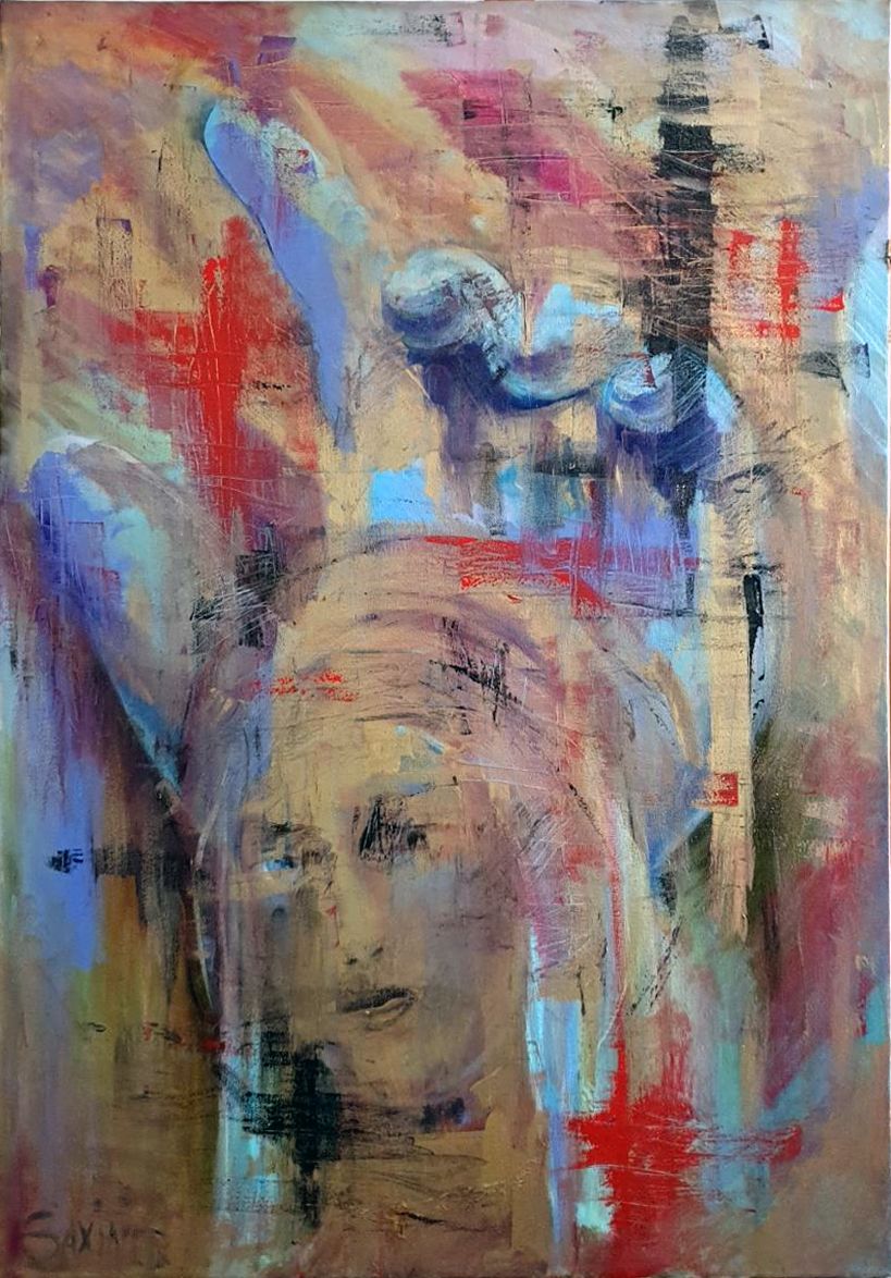 Contemporary painting. Spiritual themes. The image of Madona in the picture