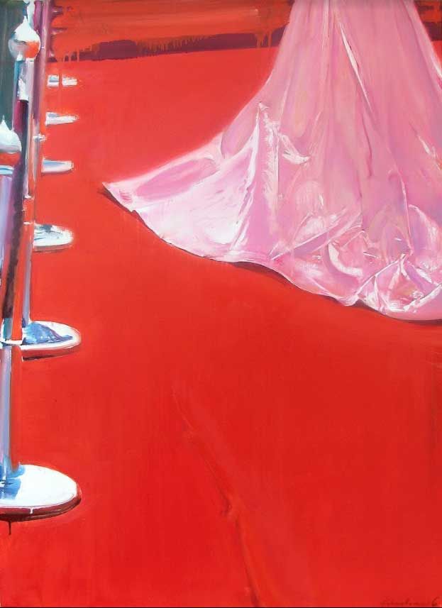 Original painting by Ed Potapenkov. "The Red carpet" Contemporary art in Satija Gallery