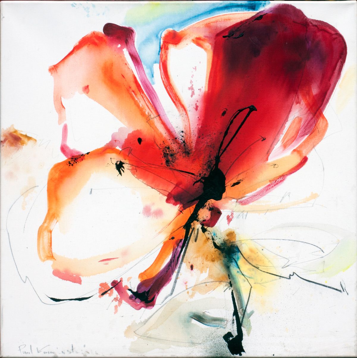Original painting by Paul Kominsky. "Flower number two"