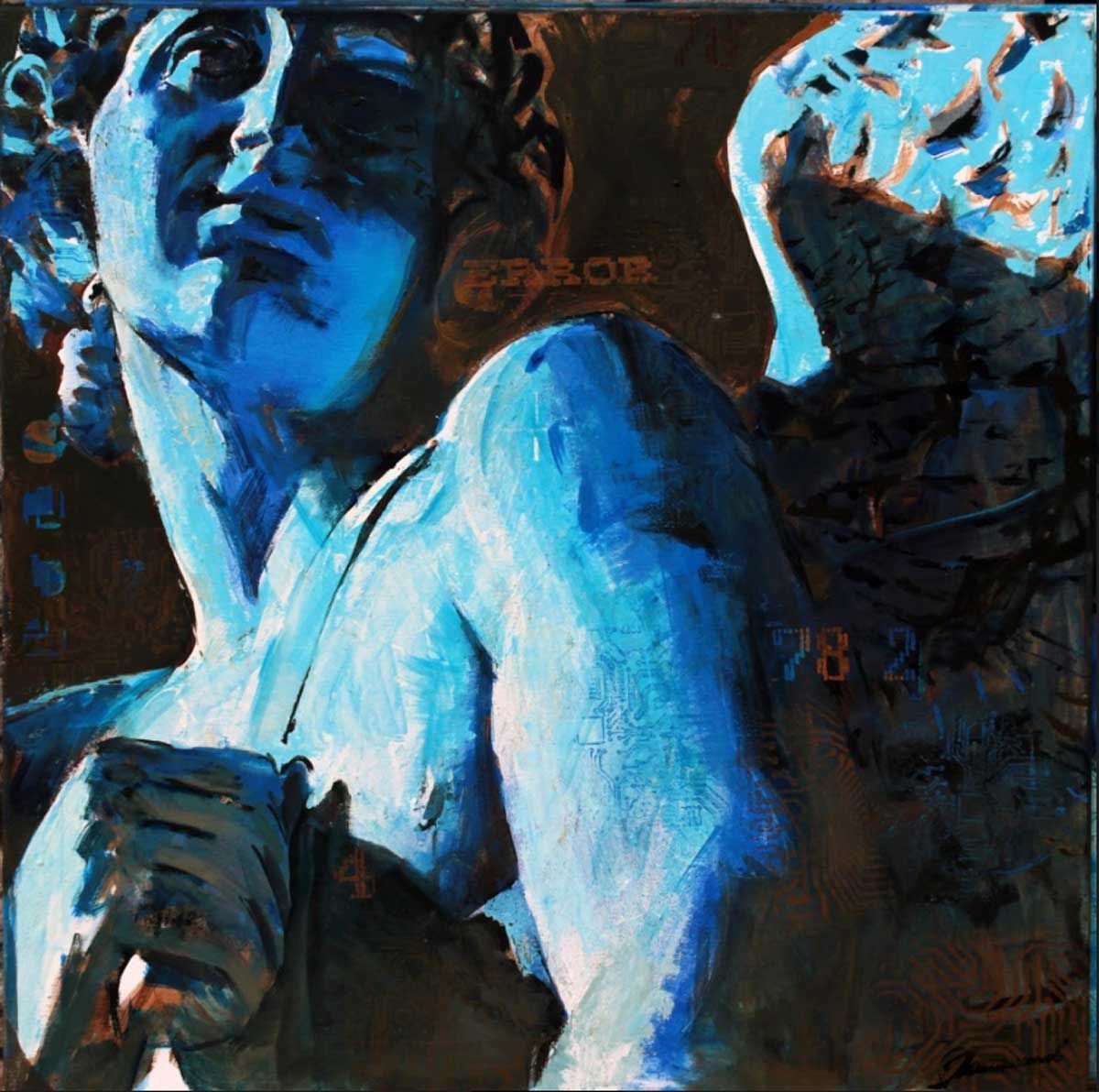 Original painting by Ed Potapenkov. "Angel" Contemporary art in Satija Gallery