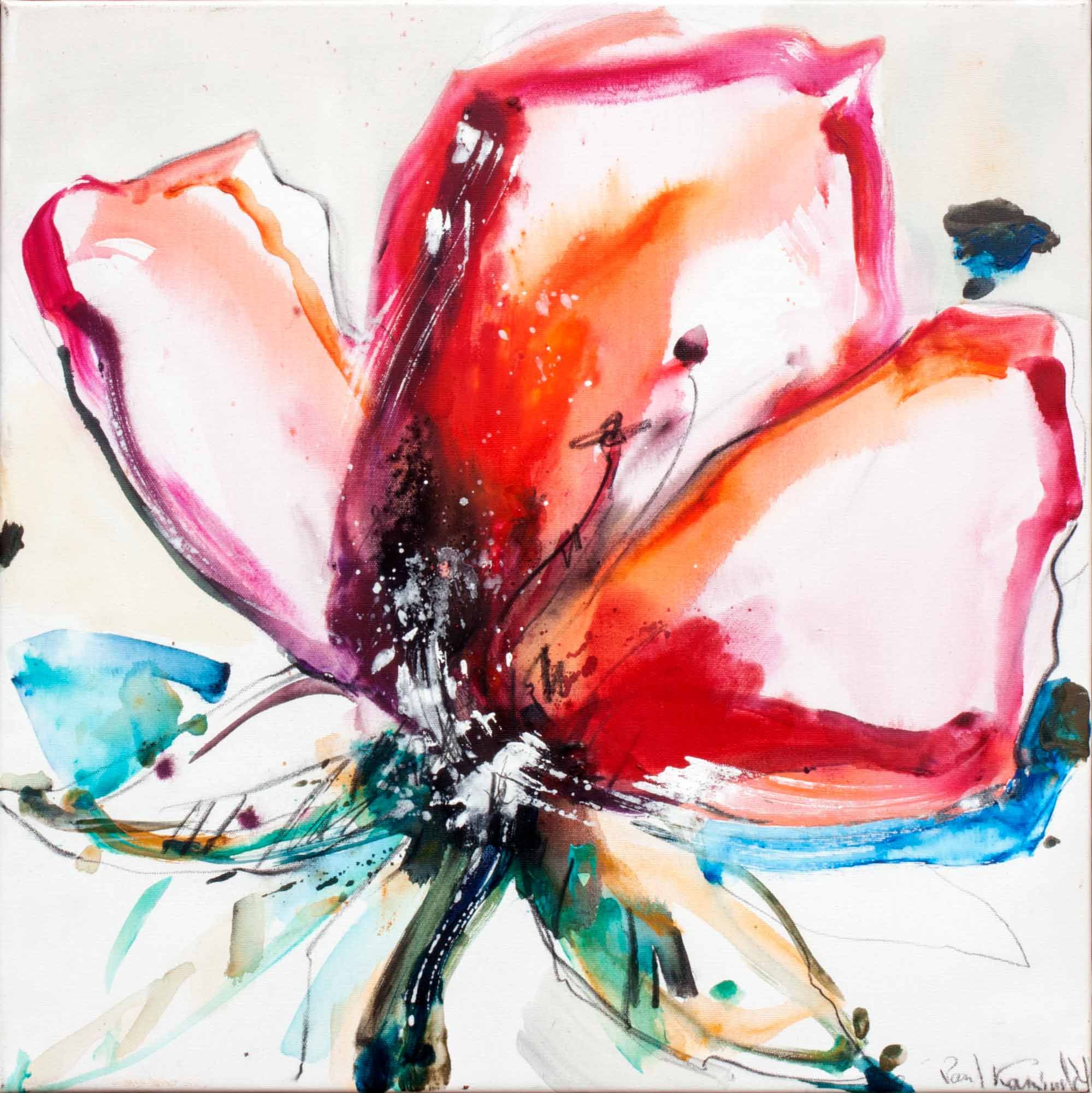 Original painting by Paul Kominsky. "Flower" Contemporary art in Satija Gallery