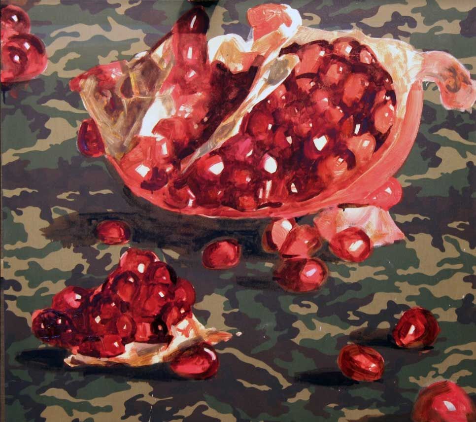 Original painting by Ed Potapenkov. "Grenade" Contemporary art in Satija Gallery
